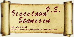 Višeslava Stanišin vizit kartica